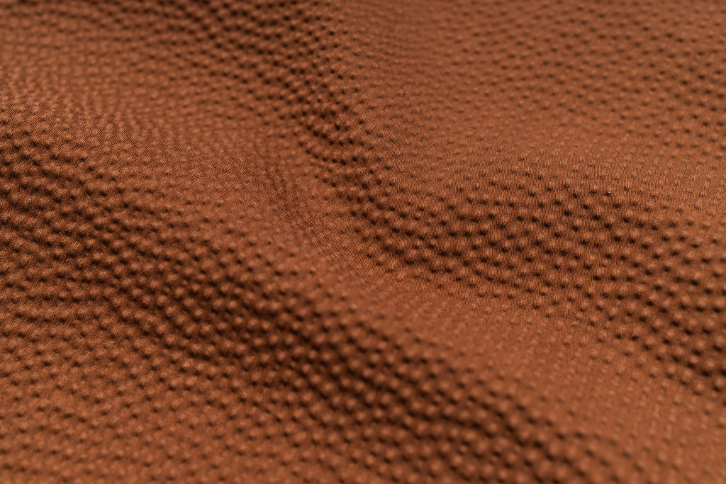 Close-up of brown textured fabric