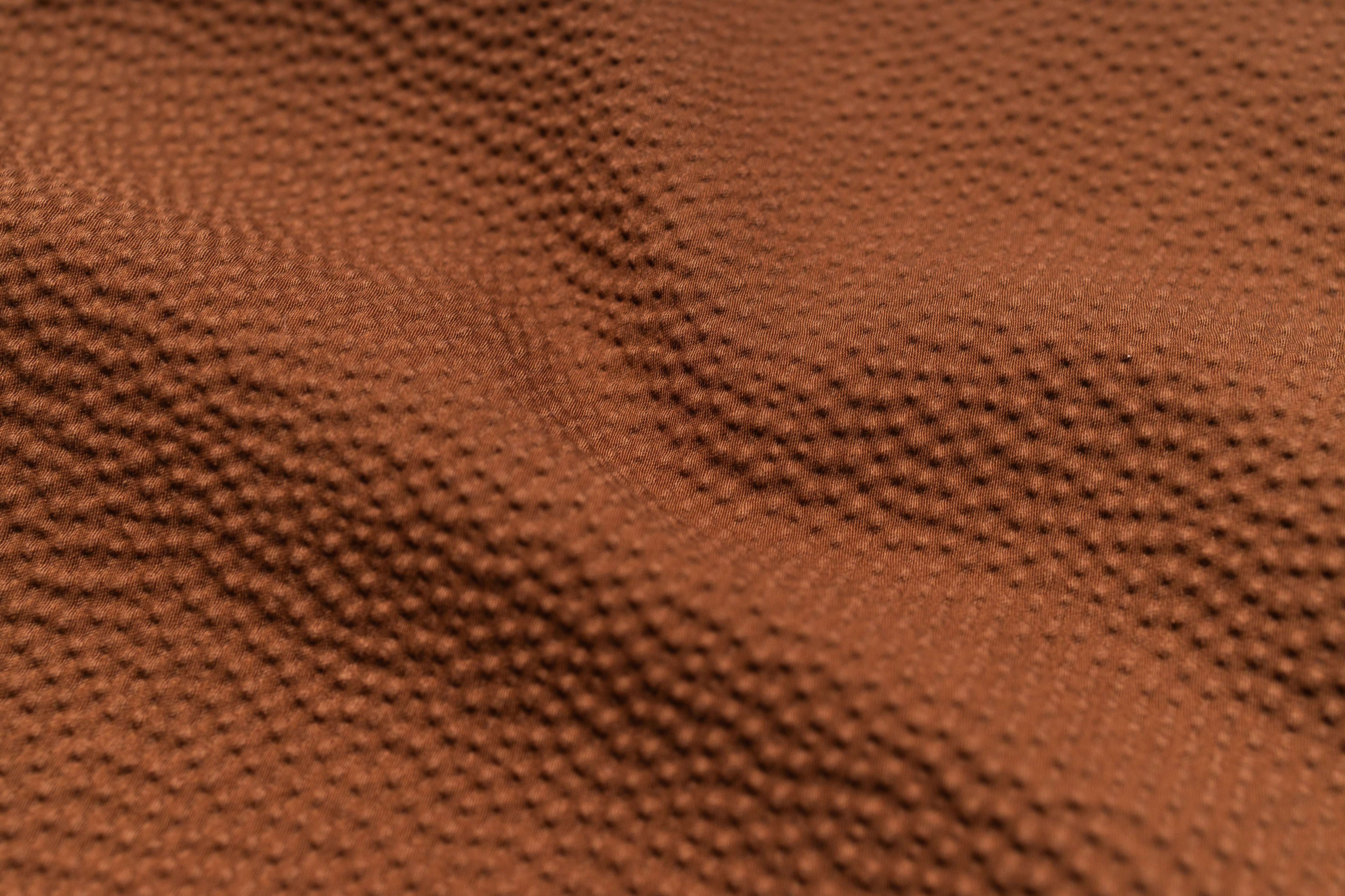 Close-up of brown textured fabric