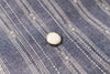 Close-up of a button on blue denim fabric