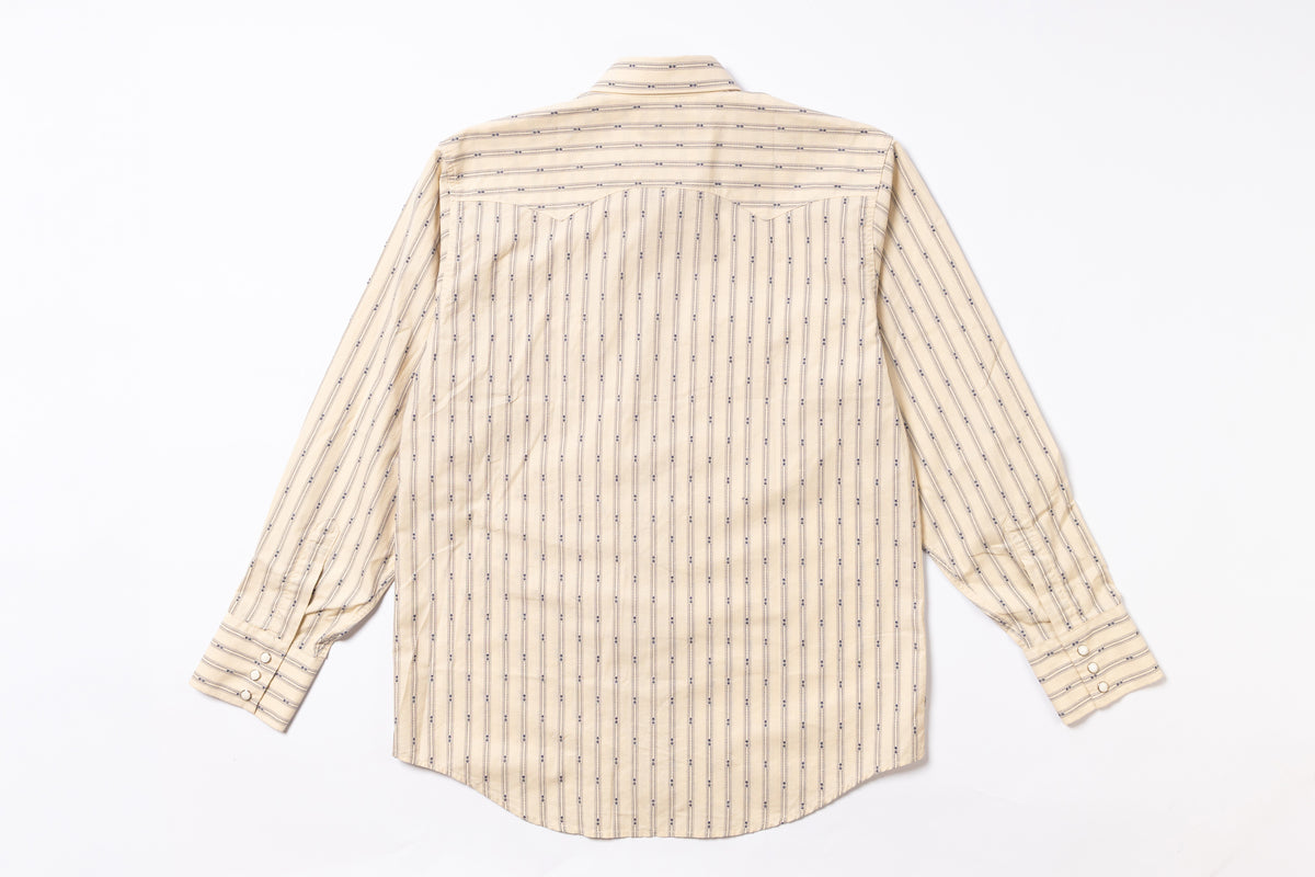 Beige striped shirt on a white background