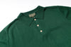 Knitted Polo Shirt in Green, Collar View