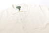 Knitted Short Sleeve Shirt in Ivory, Collar View