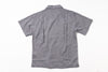 Gray short-sleeve shirt on a white background