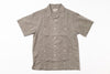 Short-sleeve shirt with button details on a white background