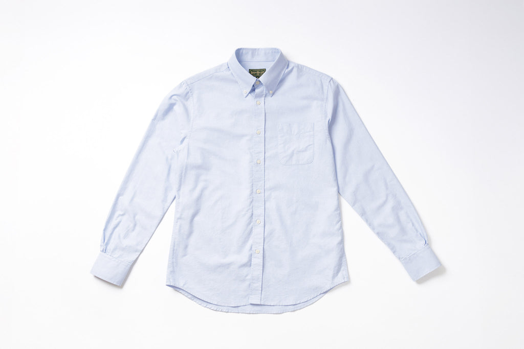 Oxford Button Down Shirt in Blue Front View