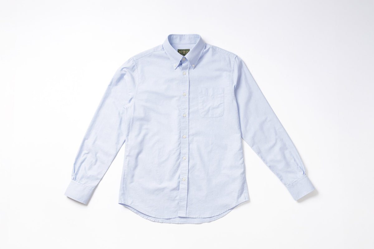 Oxford Button Down Shirt in Blue Front View