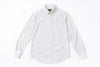 Oxford Button Down Shirt in Grey Stripe Front View
