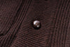 Shawl Collar Cardigan in Dark Brown Button