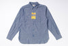 Chambray Shirt in Blue Front View