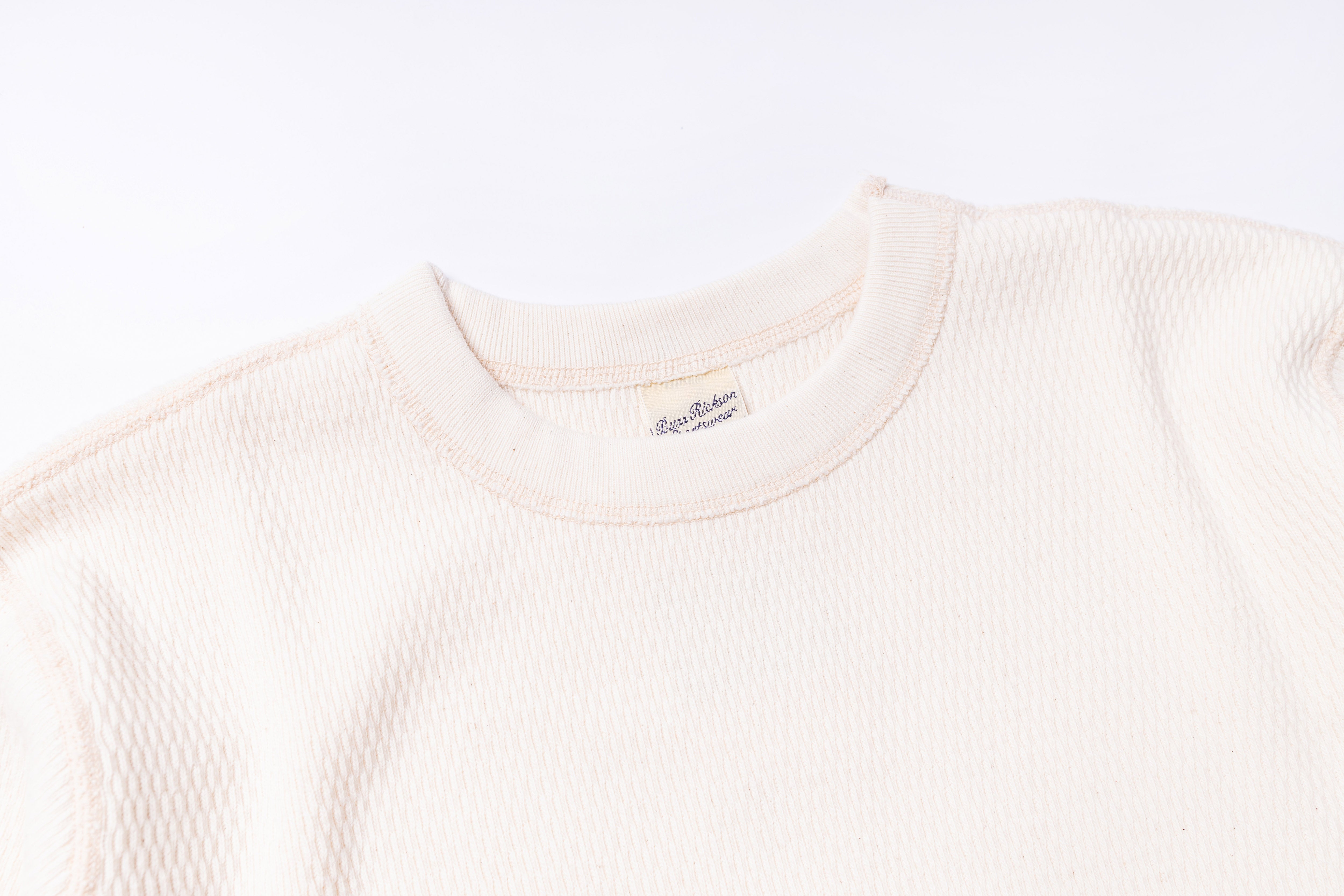 BUZZ RICKSON'S - Long Sleeve Thermal T-Shirt in Natural-3