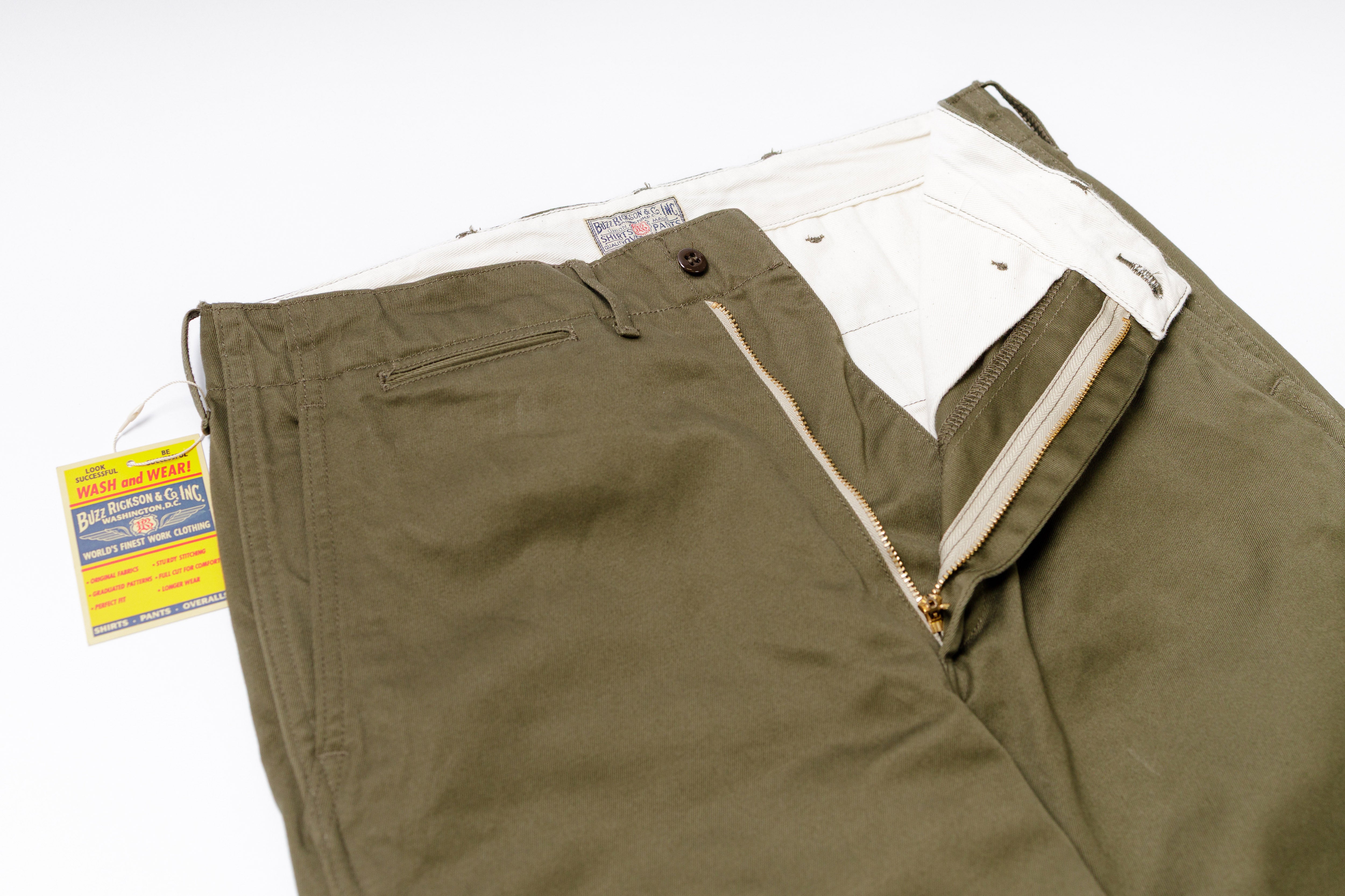 BUZZ RICKSON'S - Original Spec Chinos in Olive– DOE&DOG