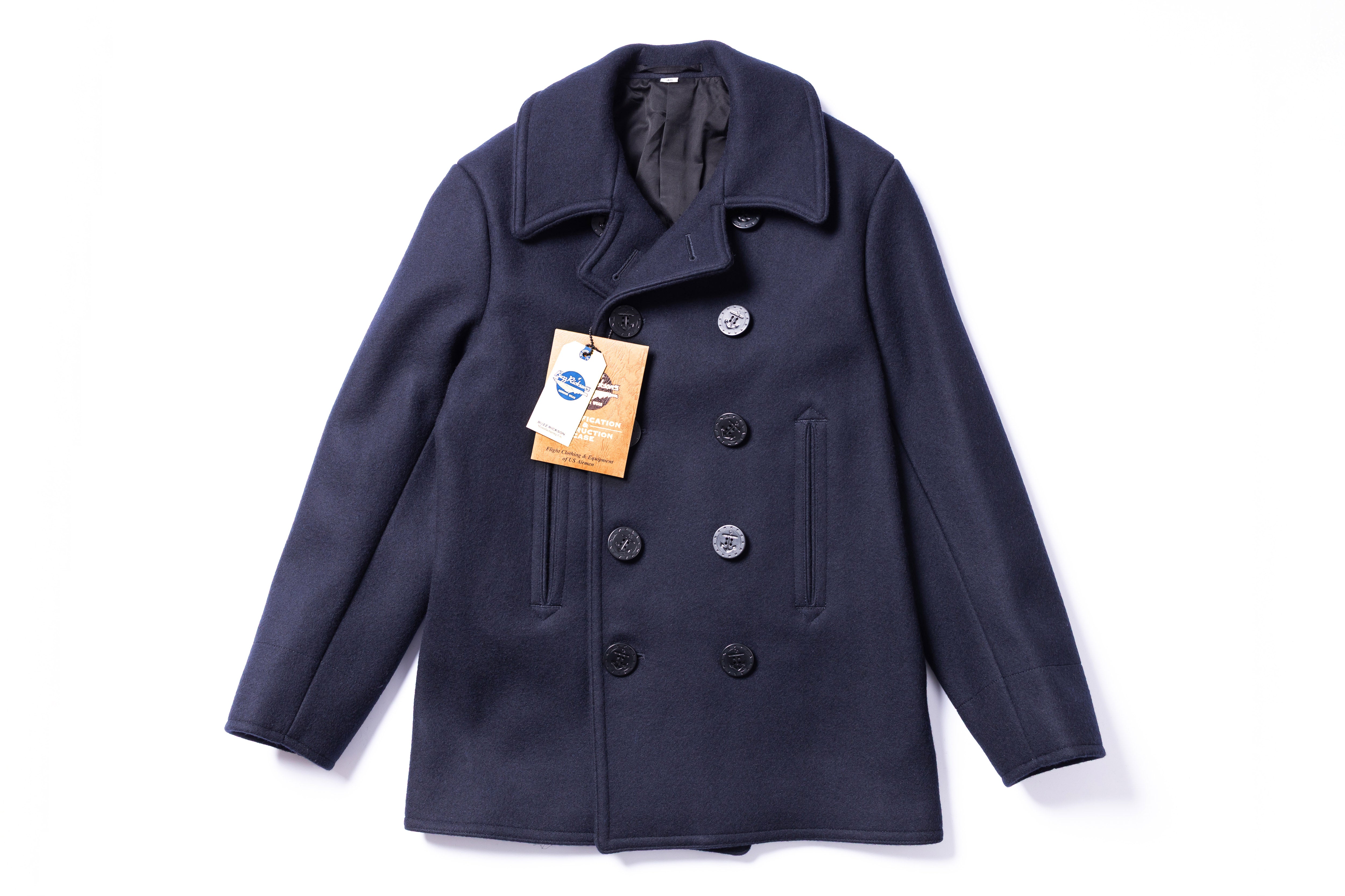 BUZZ RICKSON'S - U.S. Navy Pea Coat in Navy
