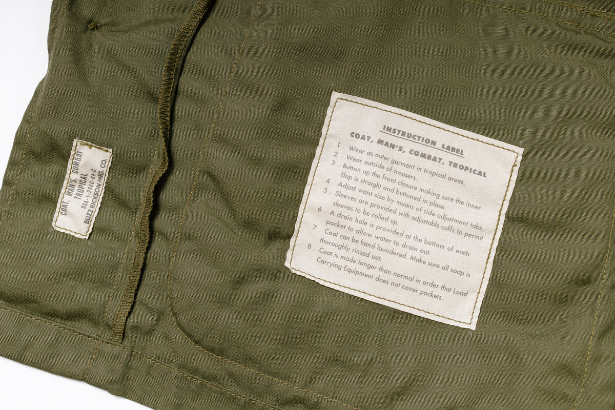 Us Army Tropical Jacket  Lnstruction Label View