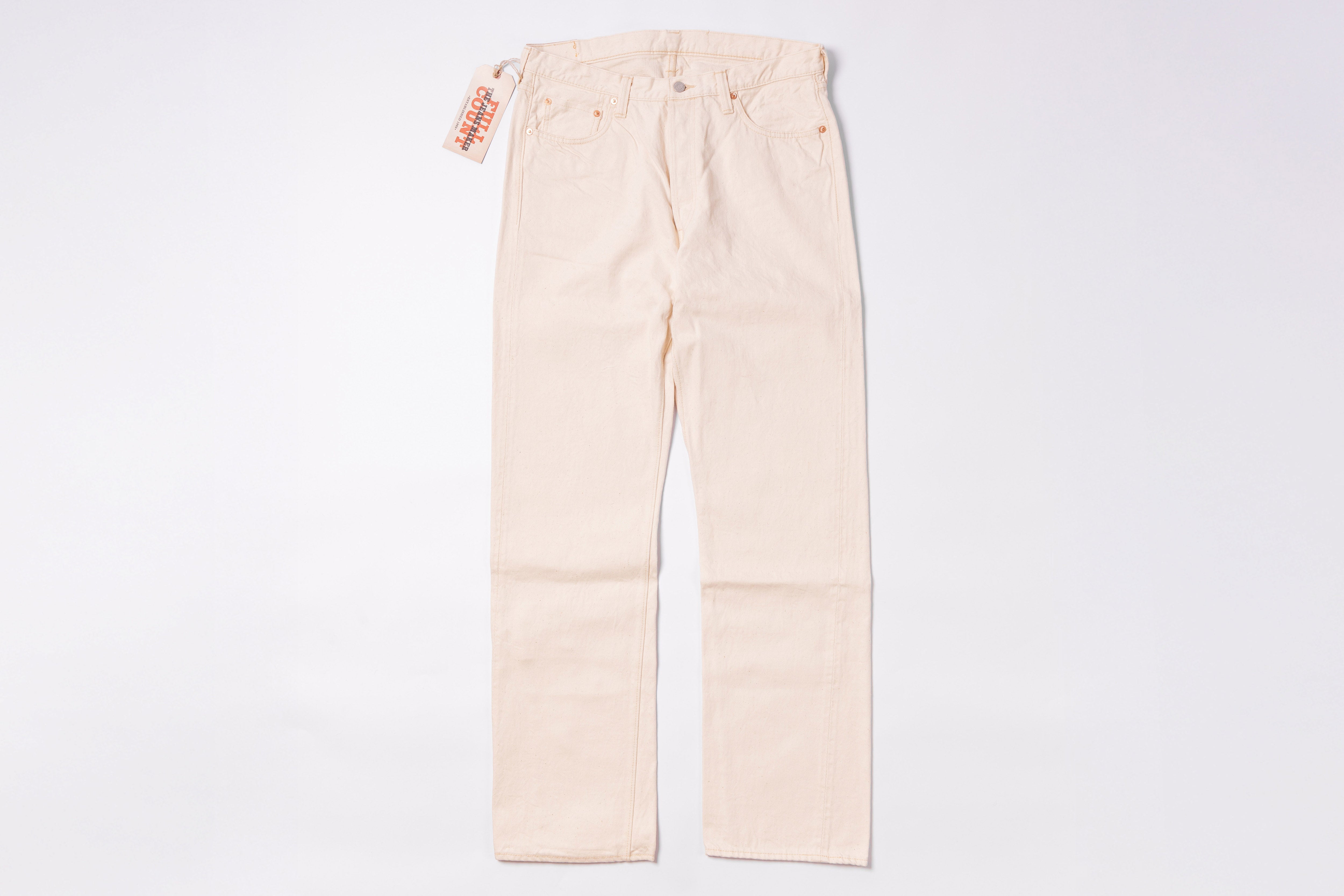 Beige pants on a white background