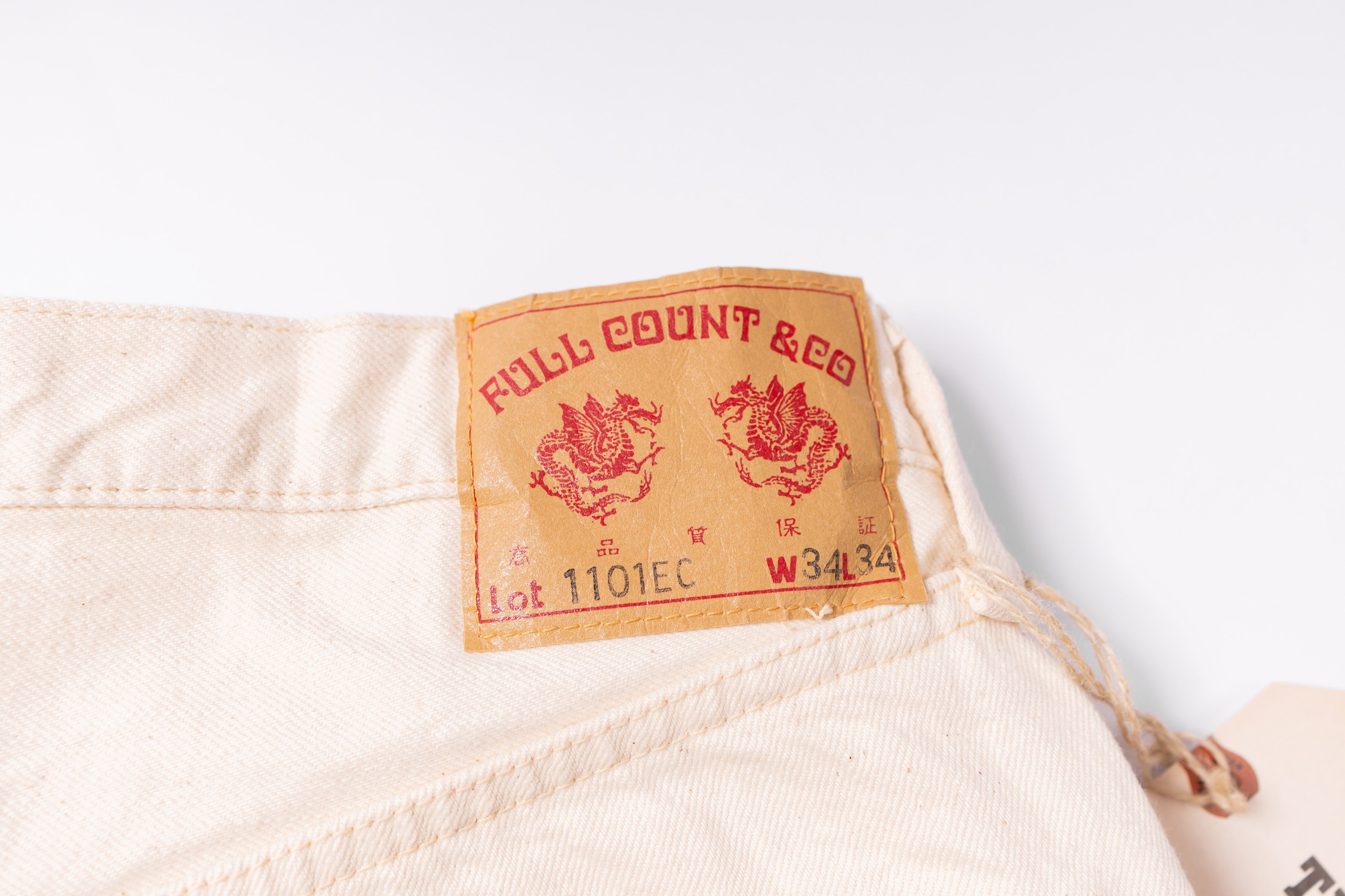 Close-up of a label on a white background