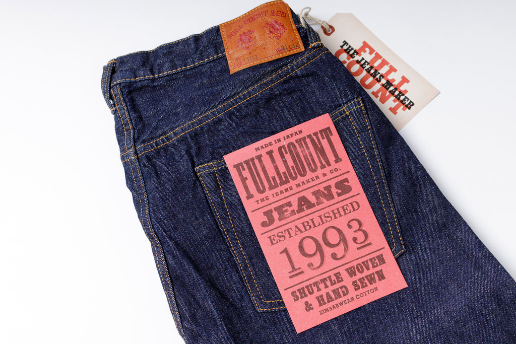 FULLCOUNT Clean Straight Jeans One Wash Folded Back