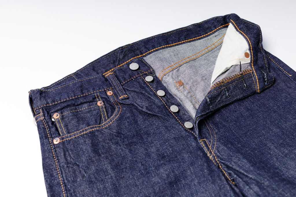 Wide Straight Jeans One Wash Button Fly View