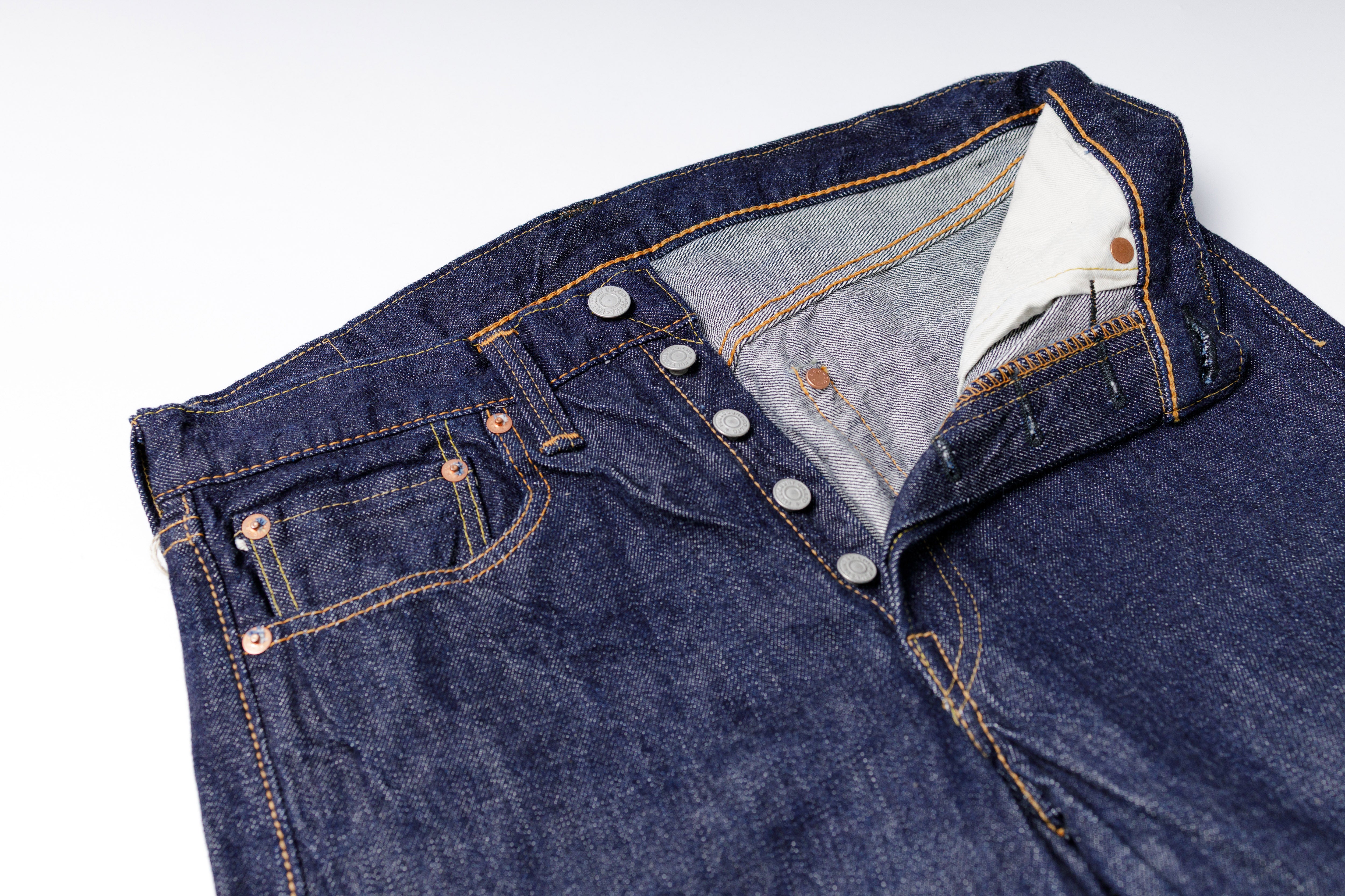 Wide Straight Jeans One Wash Button Fly View