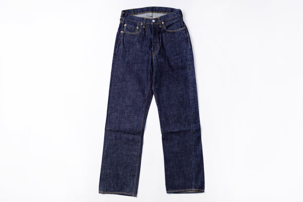 Dark Indigo Wide Straight Jeans One Wash Front View