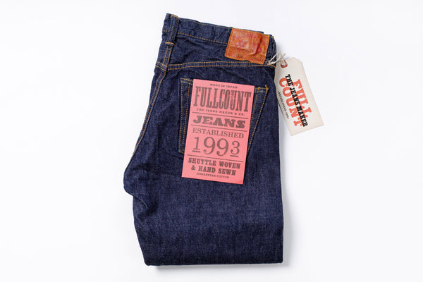 FULLCOUNT  Slim Straight Jeans One Wash Folded View