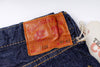 FULLCOUNT Slim Straight Jeans One Wash Goatskin Leather Patch