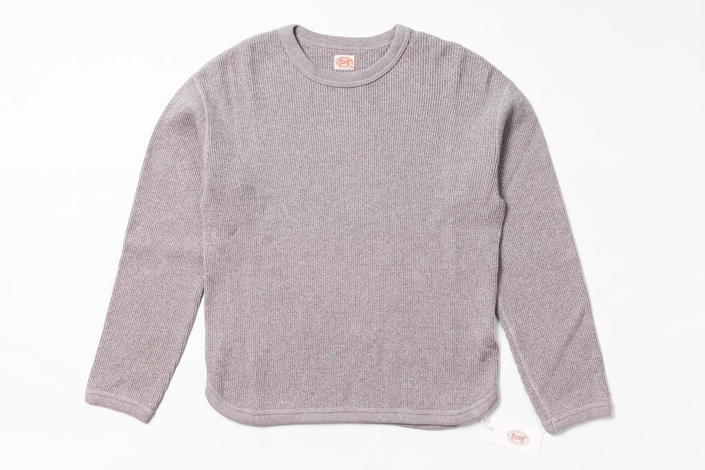 Gray long-sleeve shirt on a white background