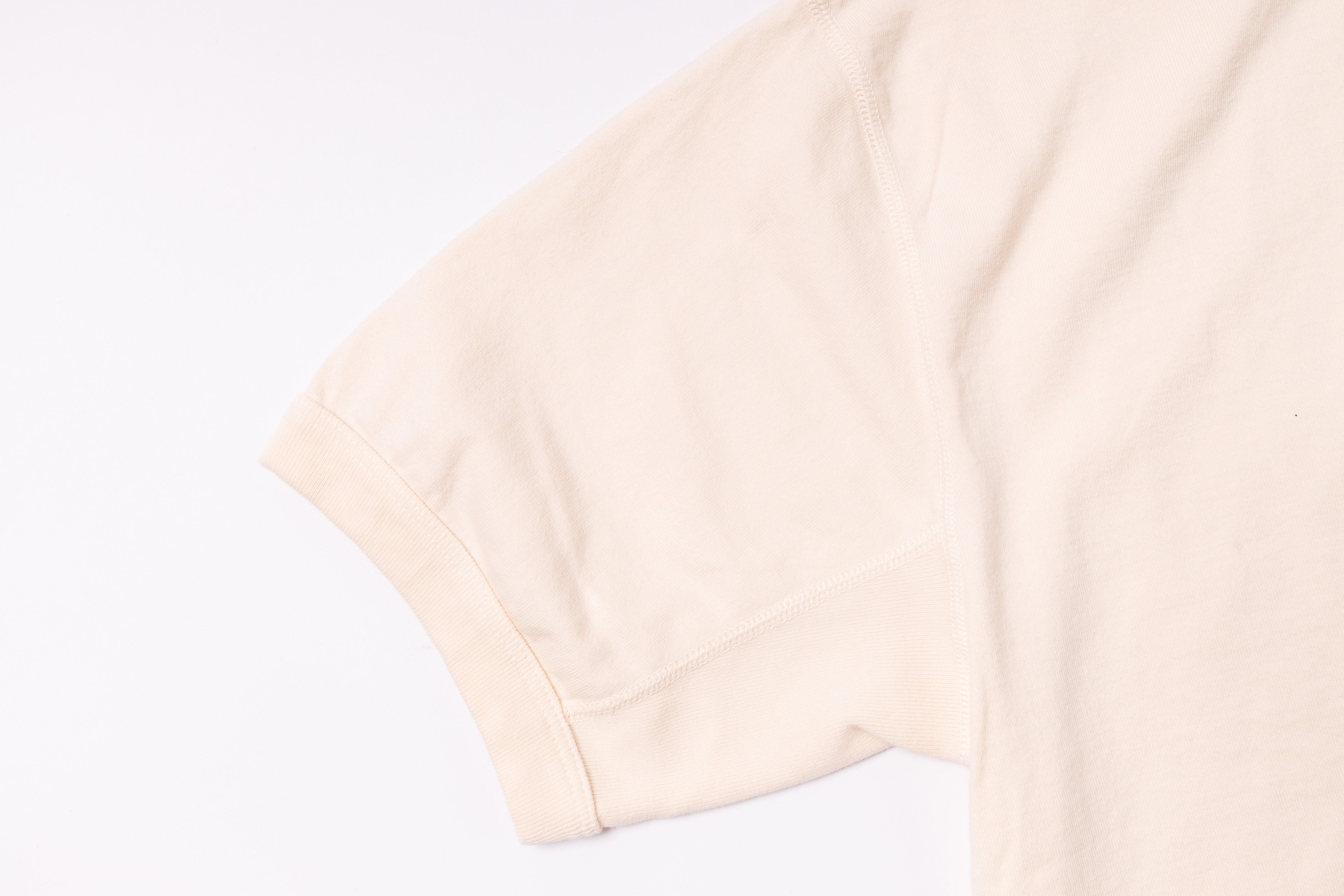 FULLCOUNT - Flat Seam Heavyweight Henley T Shirt in Ecru