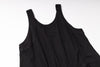 Black sleeveless top on a white background