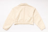 Beige jacket on a white background