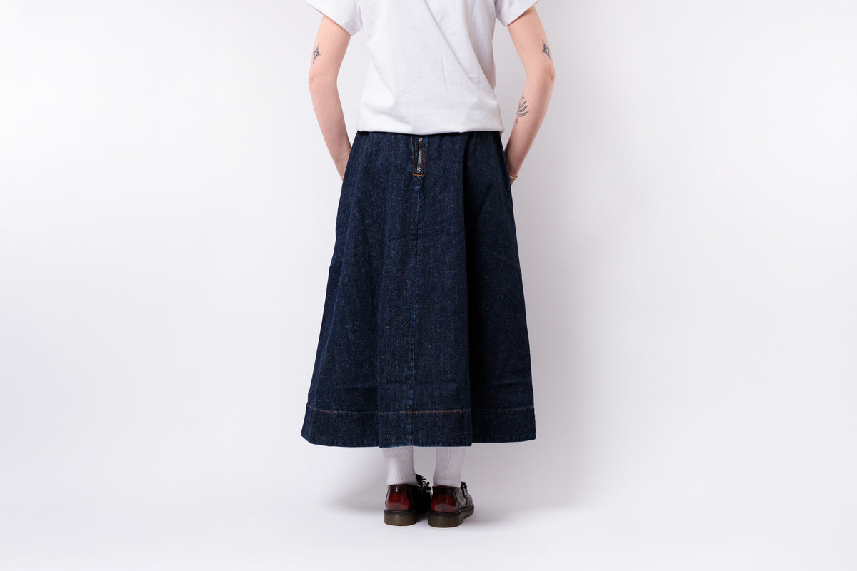 GIRLS OF DUST - Meadow Skirt Neppy Denim Indigo-5