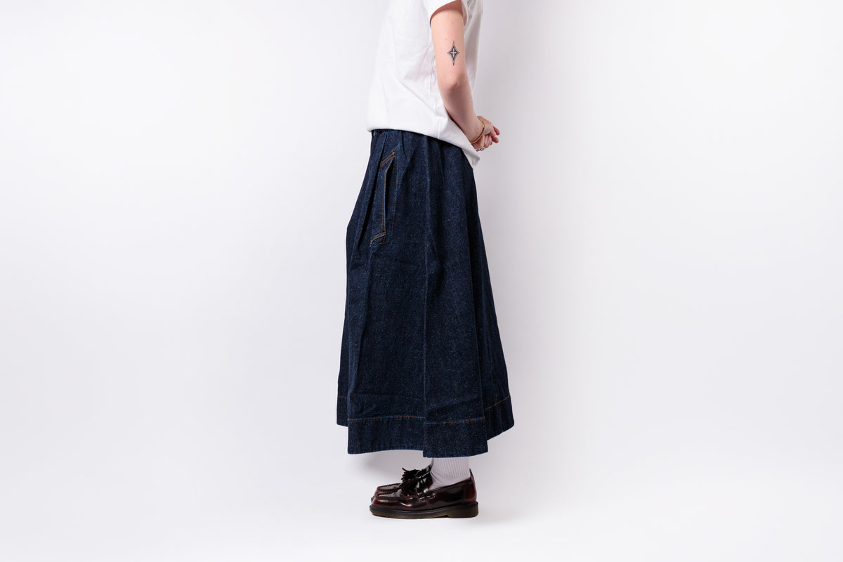 GIRLS OF DUST - Meadow Skirt Neppy Denim Indigo-4