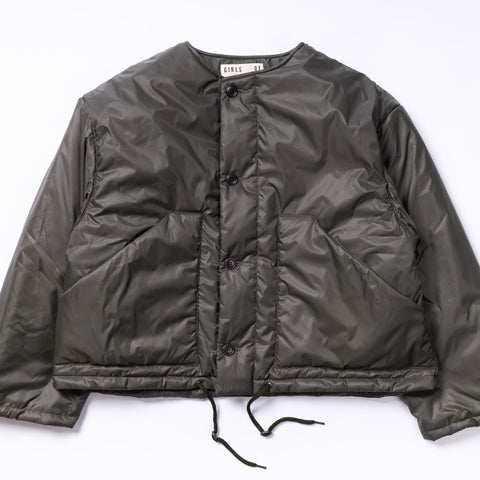 Dark green jacket on a white background