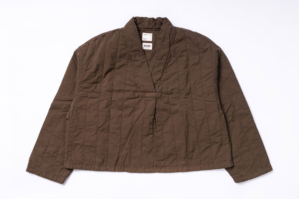 Brown jacket on a white background