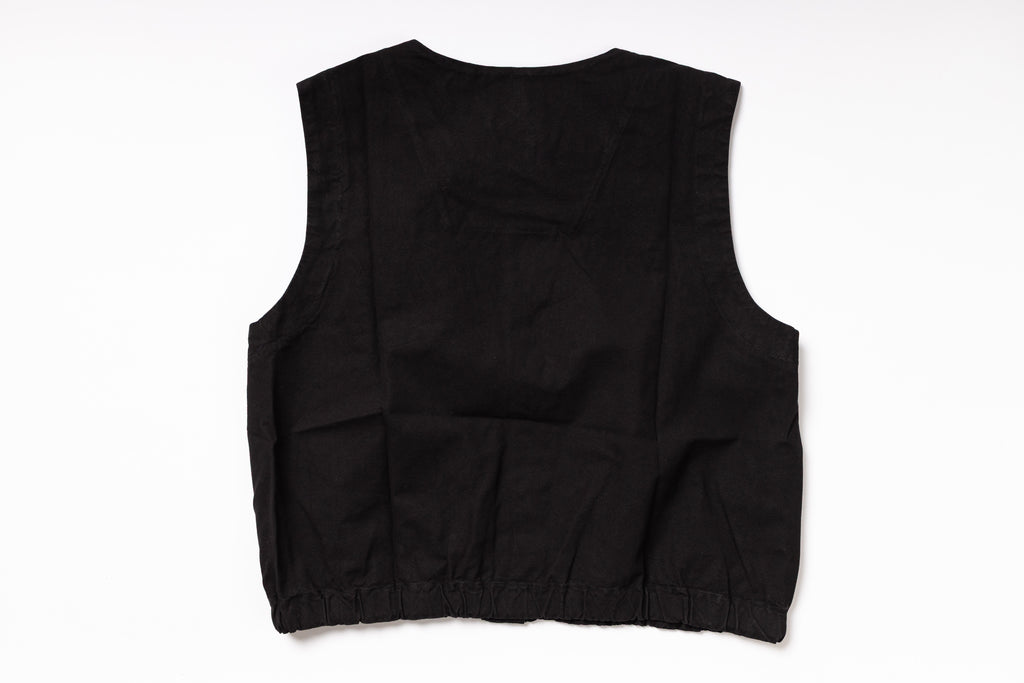 Black vest on a white background