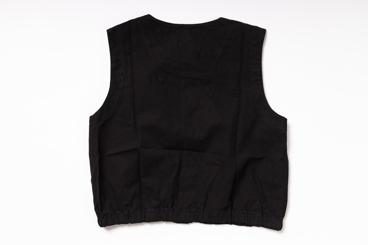 Black vest on a white background