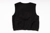 Black vest on a white background