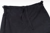 Black apron with a tie on a white background