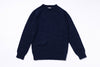 Navy blue sweater on a white background