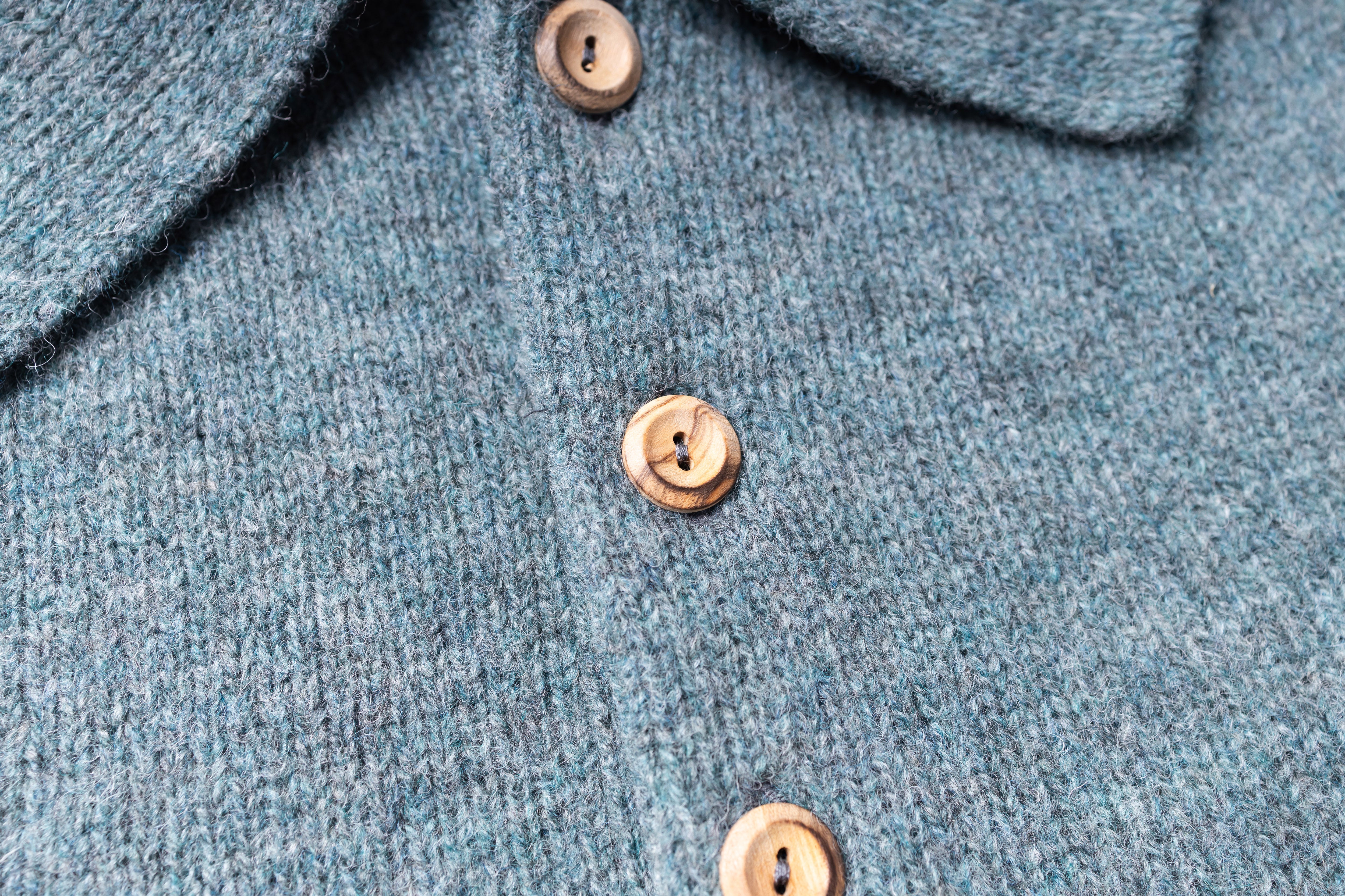 HARLEY OF SCOTLAND - Eton Polo Sweater in Verdigris-3