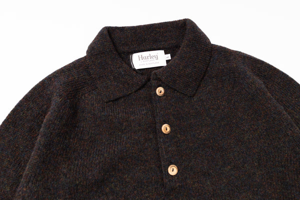 Dark Polo Sweater with Harley label on a white background 