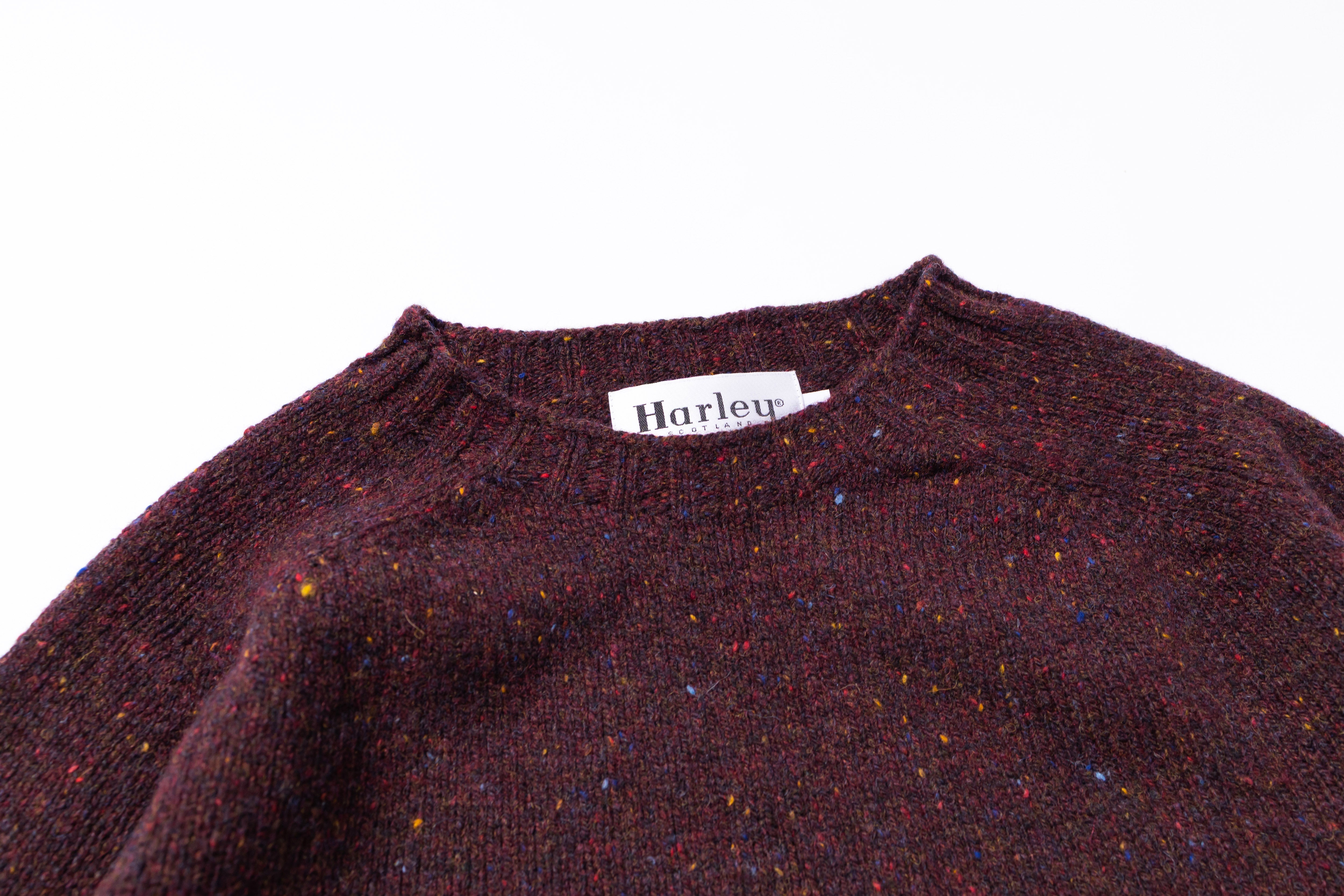 HARLEY OF SCOTLAND - Glenugie Nep Crewneck Sweater in Lewis-3