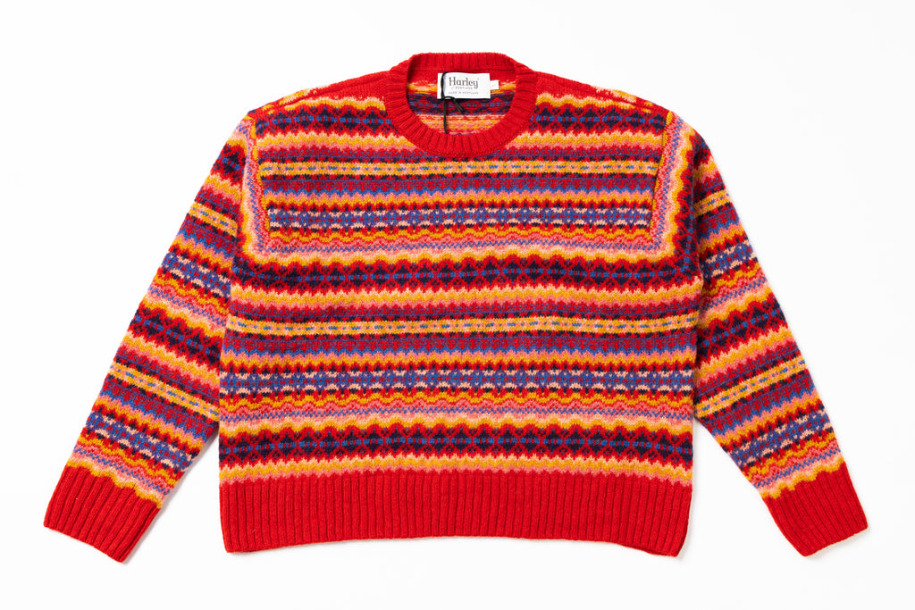 Fairisle jumper on white background