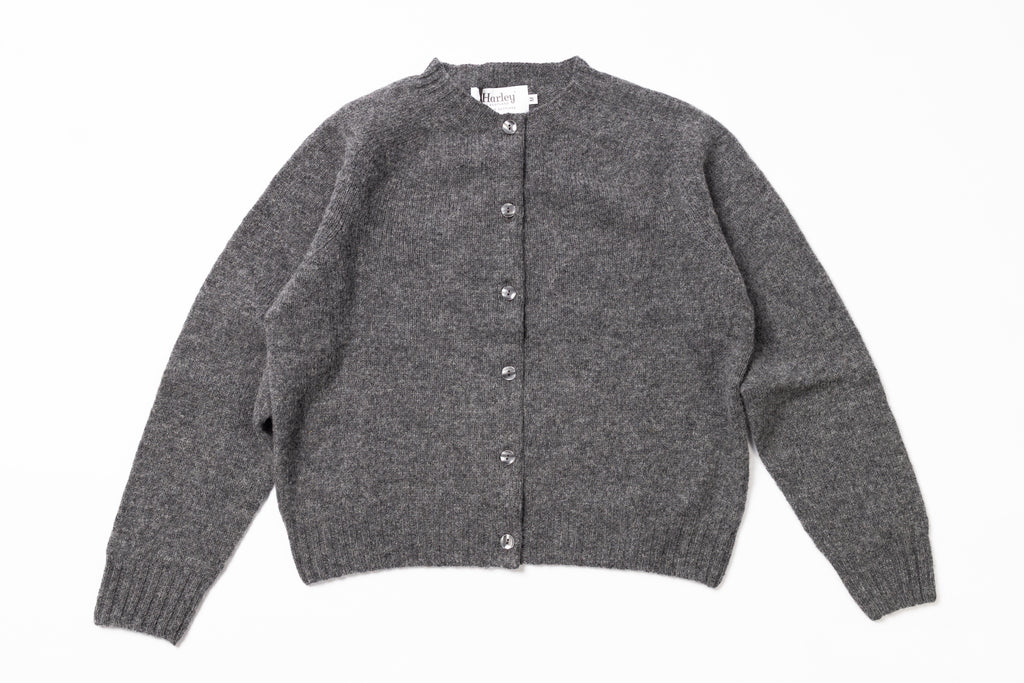 Grey cardigan on a white background