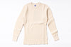 Beige long-sleeve shirt on a white background