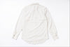 An off-white long-sleeve button-down shirt shown from the back, laid flat on a clean white background.