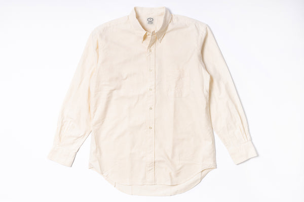 Ecru Oxford Shirt on a white background

