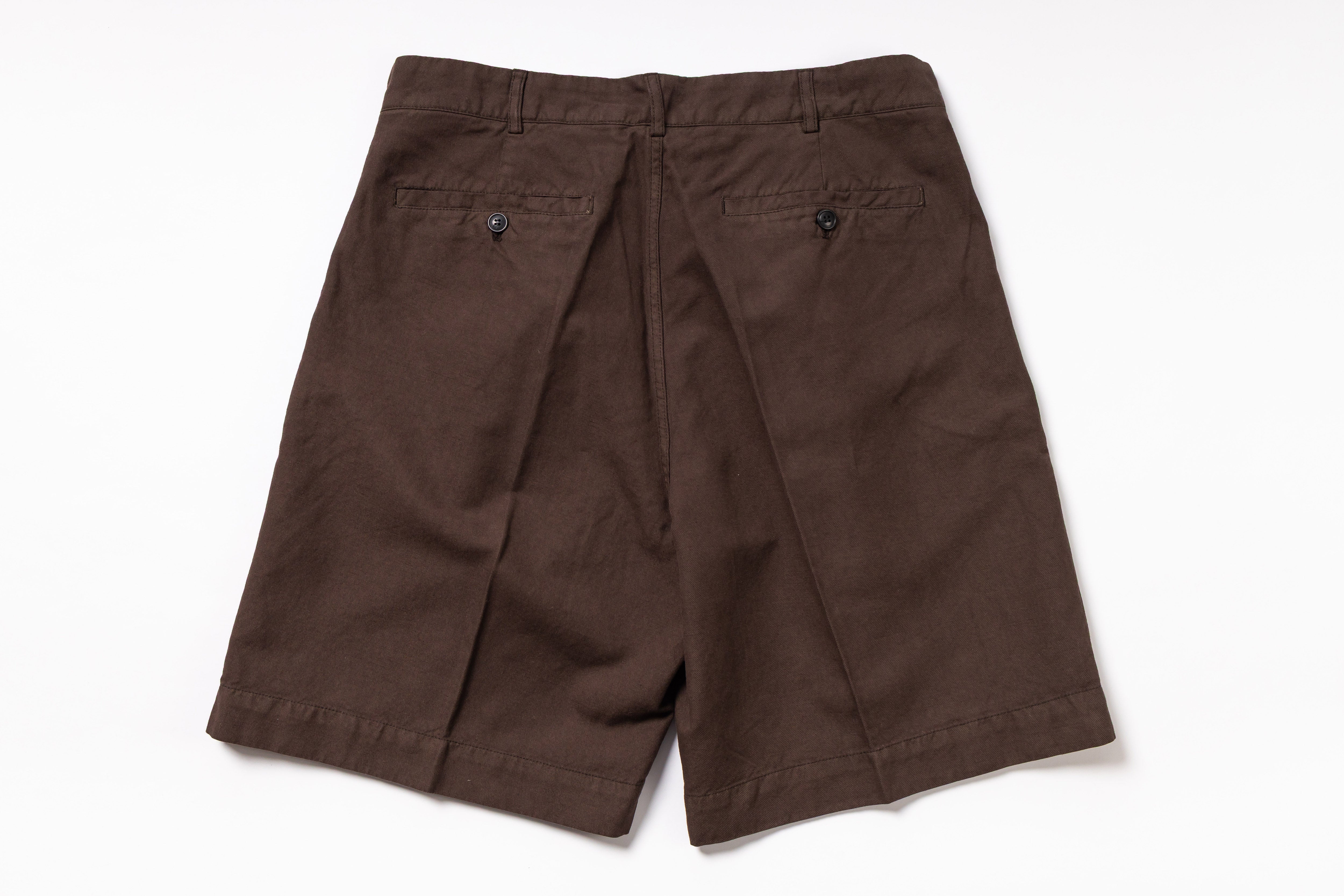 Brown shorts on a white background