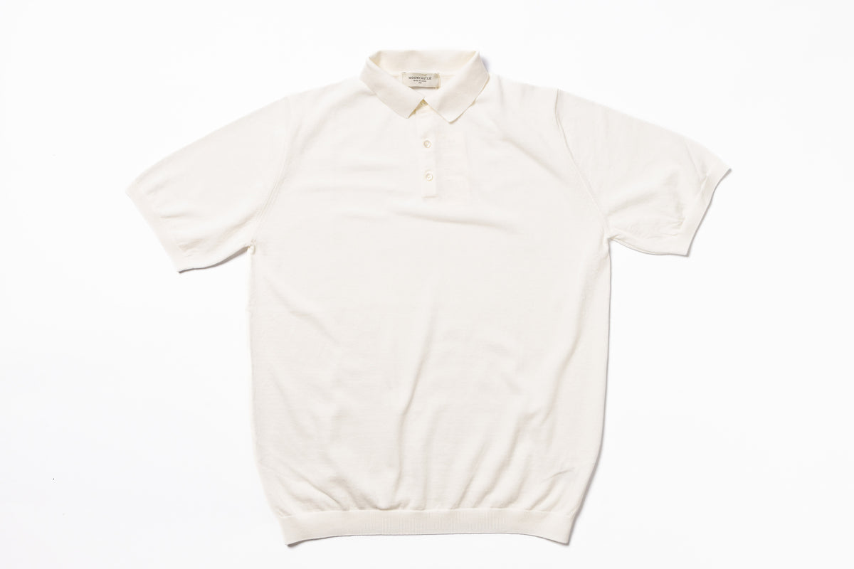 White polo shirt on a white background