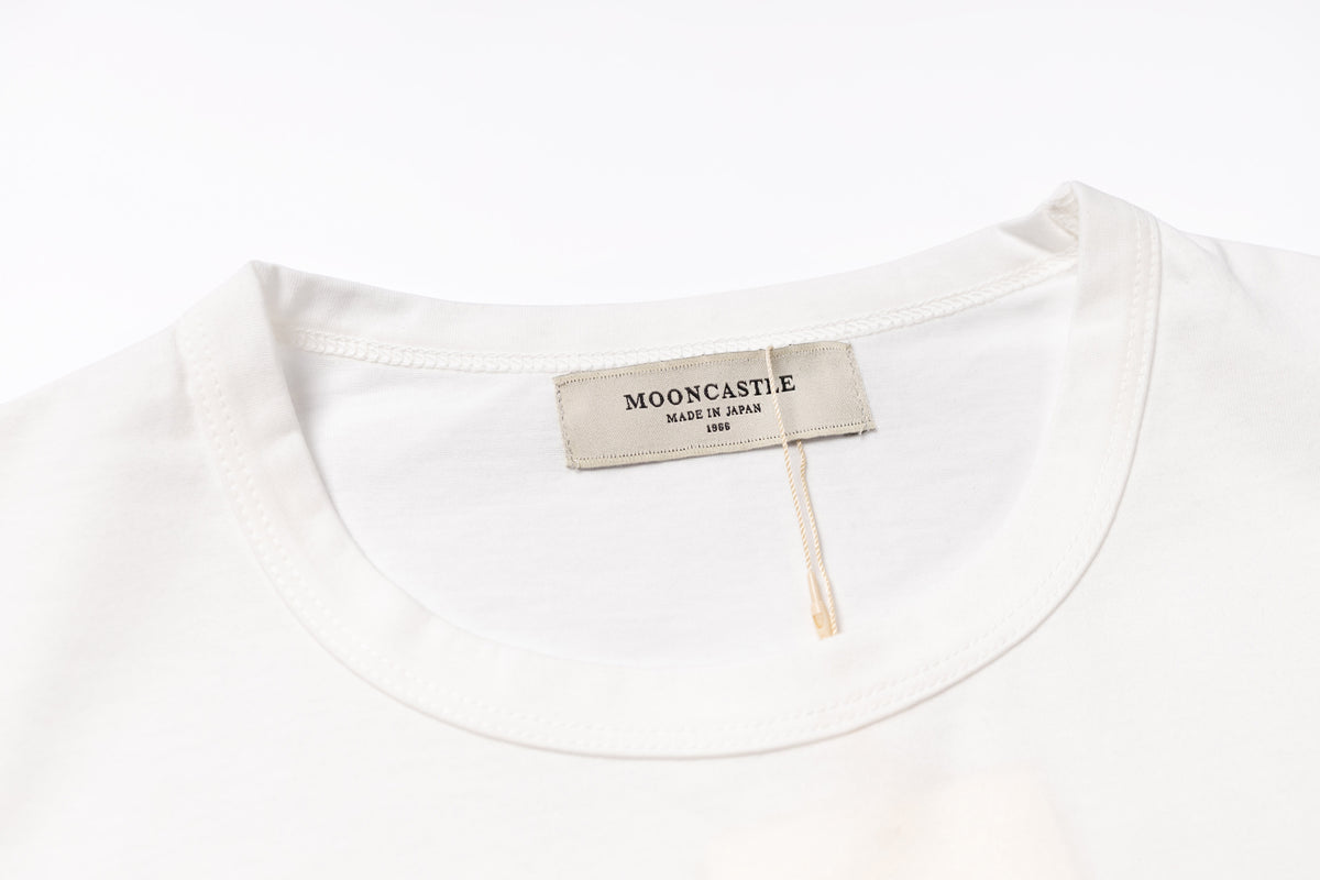 White shirt with a Moencastle label on a white background