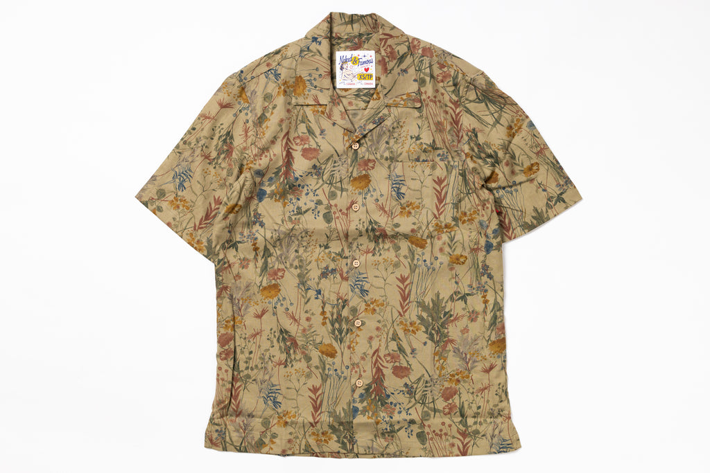 Floral patterned shirt on a white background